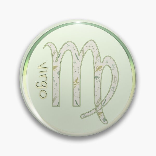 Item preview, Virgo Zodiac Symbol – Botanical Astrology Maiden Logo designed and sold by Alcyone-Blue.
