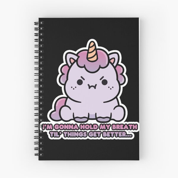 Item preview, Angry Kawaii Unicorn I'm Gonna Hold My Breath Funny Cute Pastel Goth designed and sold by CLUB SODA KID DESIGNS.