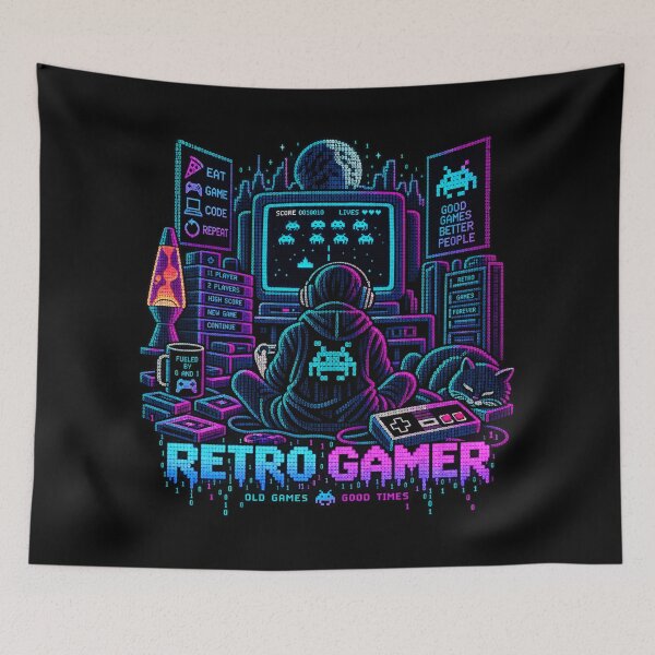 Item preview, Retro Gamer Binary — Old Games, Good Times designed and sold by Kicor.
