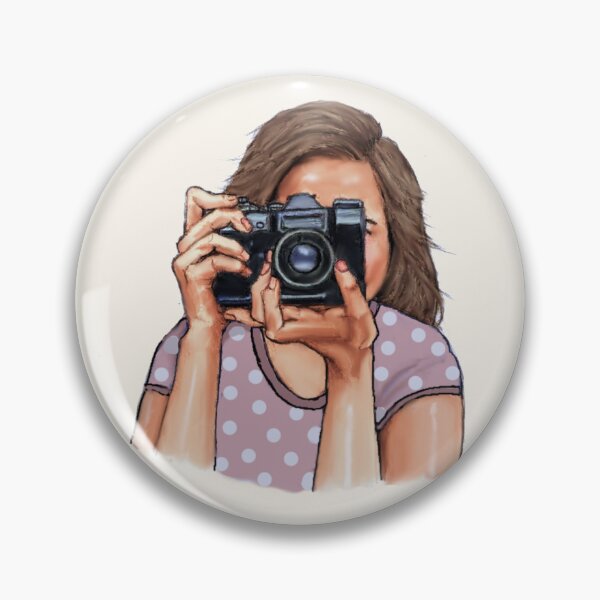 Item preview, Girl With Camera, Photographer, Drawing designed and sold by JoyfulWhimsy.