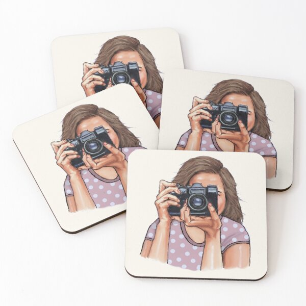 Item preview, Girl With Camera, Photographer, Drawing designed and sold by JoyfulWhimsy.