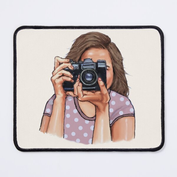 Item preview, Girl With Camera, Photographer, Drawing designed and sold by JoyfulWhimsy.