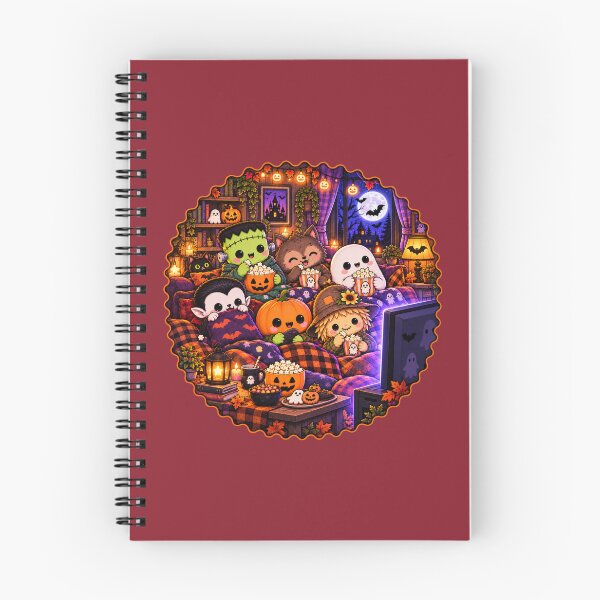Item preview, Kawaii Halloween Movie Night – Cute Frankenstein Ghost Vampire Pumpkin & Spooky Friends Design designed and sold by ALH Apparel.