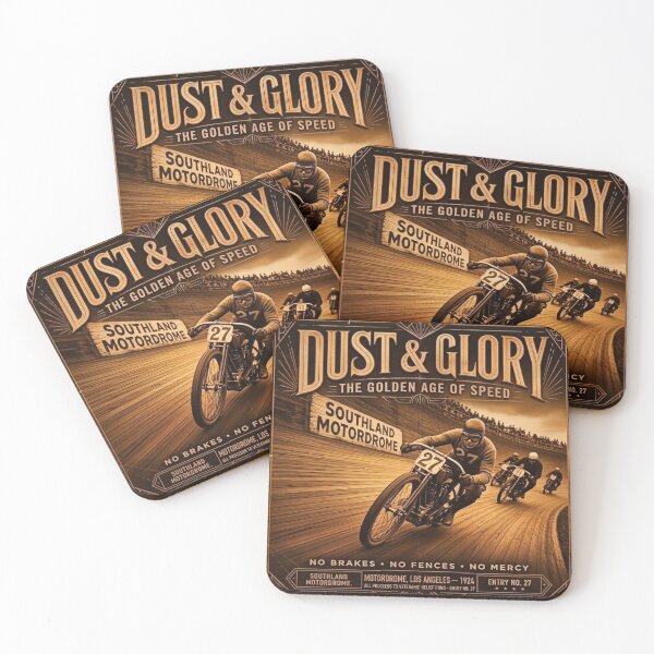 Item preview, Dust & Glory Board Track Racing 1924 Poster designed and sold by thirtyonestars.