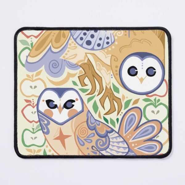 Item preview, Tyto Alba Barn Owls Folk Art Illustration designed and sold by DesignByUmza.