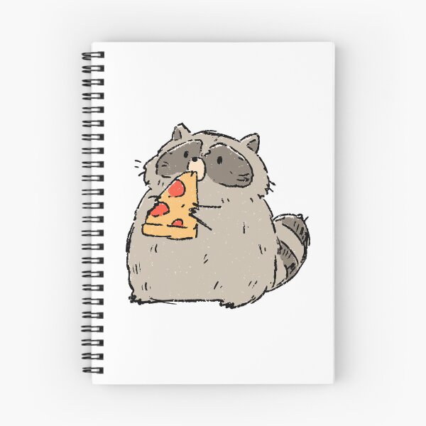 Item preview, Cute Chubby Raccoon Eating Pizza Slice | Wholesome Trash Panda Art designed and sold by kuwagatamushi.