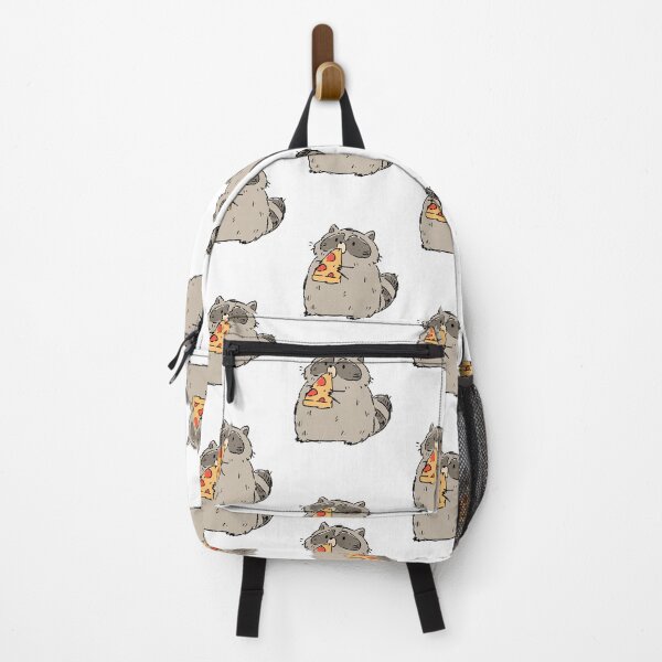 Item preview, Cute Chubby Raccoon Eating Pizza Slice | Wholesome Trash Panda Art designed and sold by kuwagatamushi.