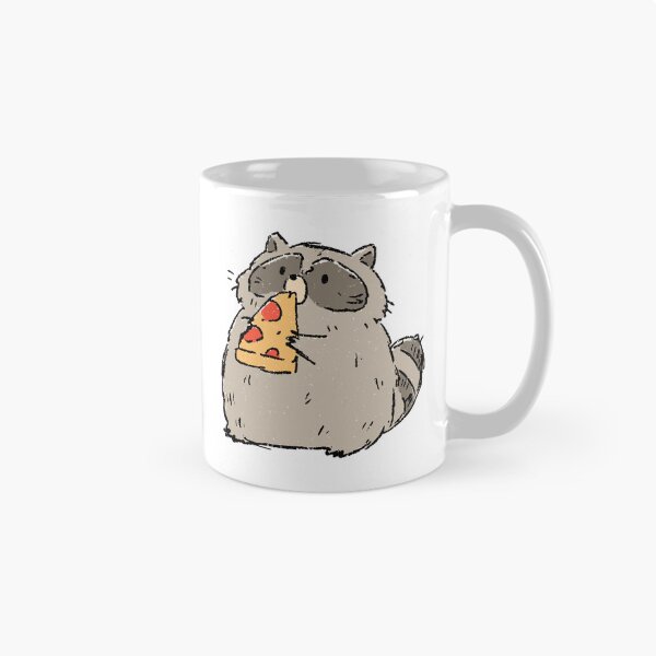 Item preview, Cute Chubby Raccoon Eating Pizza Slice | Wholesome Trash Panda Art designed and sold by kuwagatamushi.