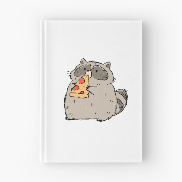 Item preview, Cute Chubby Raccoon Eating Pizza Slice | Wholesome Trash Panda Art designed and sold by kuwagatamushi.