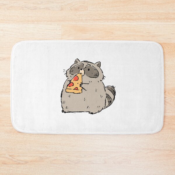 Item preview, Cute Chubby Raccoon Eating Pizza Slice | Wholesome Trash Panda Art designed and sold by kuwagatamushi.