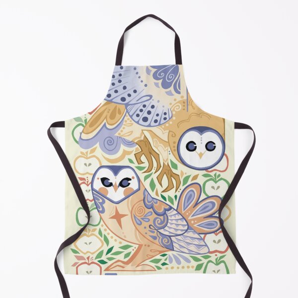 Item preview, Tyto Alba Barn Owls Folk Art Illustration designed and sold by DesignByUmza.
