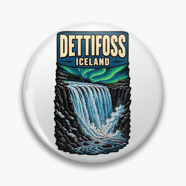 Item preview, Dettifoss Iceland Vintage Travel Tourism designed and sold by TravelersGems.