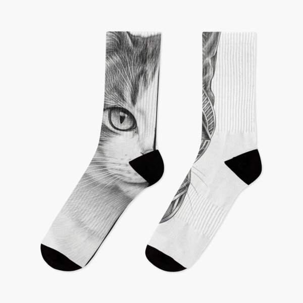 Item preview, Black and White Geometric Cat Portrait designed and sold by DukeNiko.
