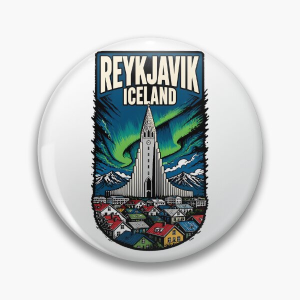 Item preview, Reykjavik Iceland Vintage Travel Tourism designed and sold by TravelersGems.