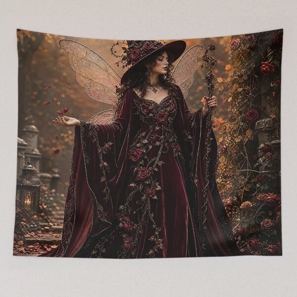 Item preview, Autumn Rose Witch Fairy Enchantment designed and sold by Storybook Botanica.