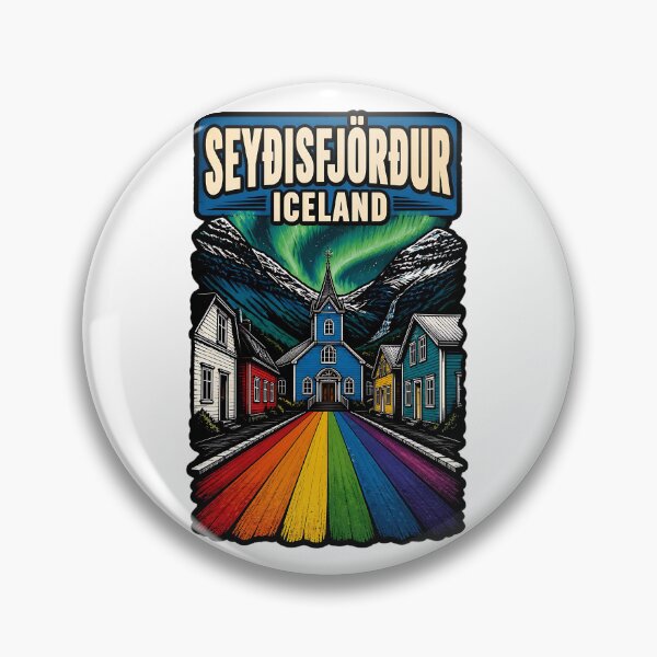 Item preview, Seydisfjordur Iceland Vintage Travel Tourism designed and sold by TravelersGems.