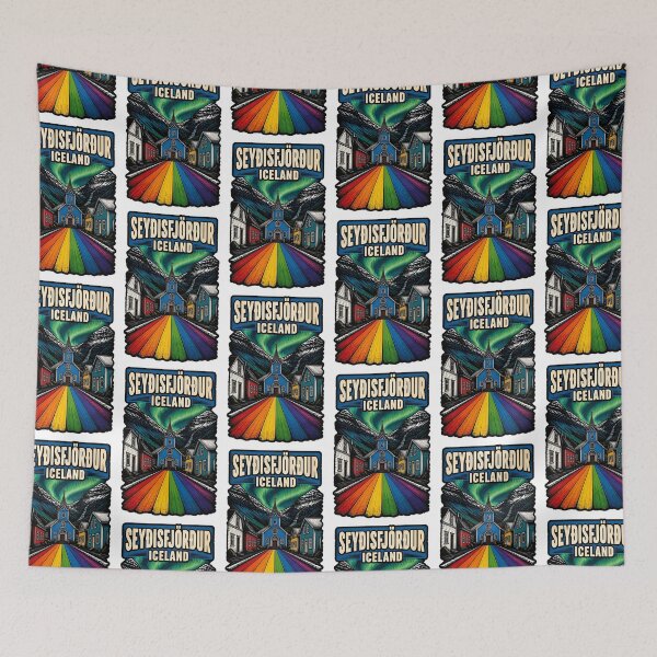 Item preview, Seydisfjordur Iceland Vintage Travel Tourism designed and sold by TravelersGems.