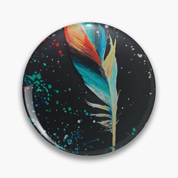 Item preview, The Weight of Being Light, 21 x 29 cm, acrylic on real feather, 2026 designed and sold by oanaunciuleanu.