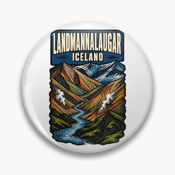 Item preview, Landmannalaugar Iceland Vintage Travel Tourism designed and sold by TravelersGems.