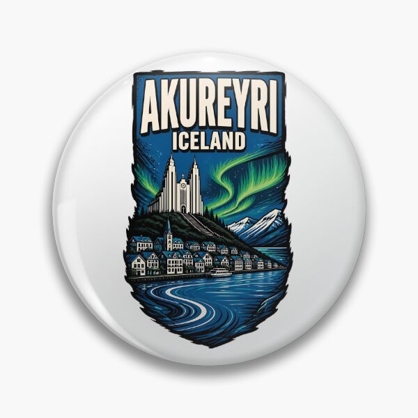 Item preview, Akureyri Iceland Vintage Travel Tourism designed and sold by TravelersGems.