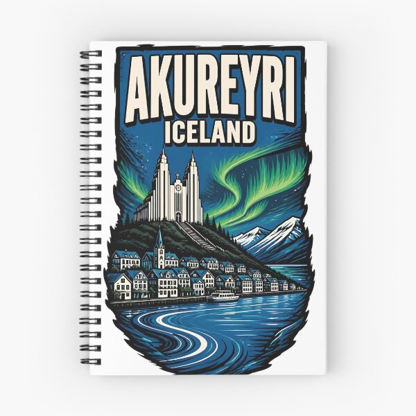 Item preview, Akureyri Iceland Vintage Travel Tourism designed and sold by TravelersGems.