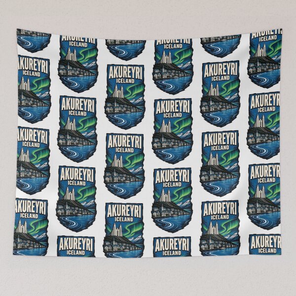 Item preview, Akureyri Iceland Vintage Travel Tourism designed and sold by TravelersGems.