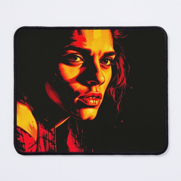 Item preview, Intense Red Neon Cyberpunk Woman Portrait Art designed and sold by ERODED SELF.