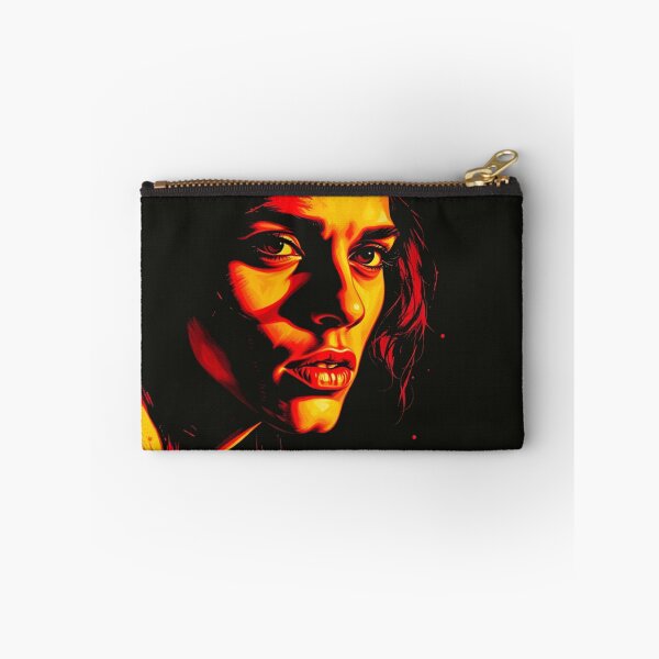 Item preview, Intense Red Neon Cyberpunk Woman Portrait Art designed and sold by ERODED SELF.