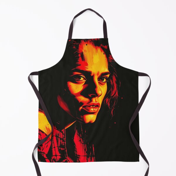 Item preview, Intense Red Neon Cyberpunk Woman Portrait Art designed and sold by ERODED SELF.