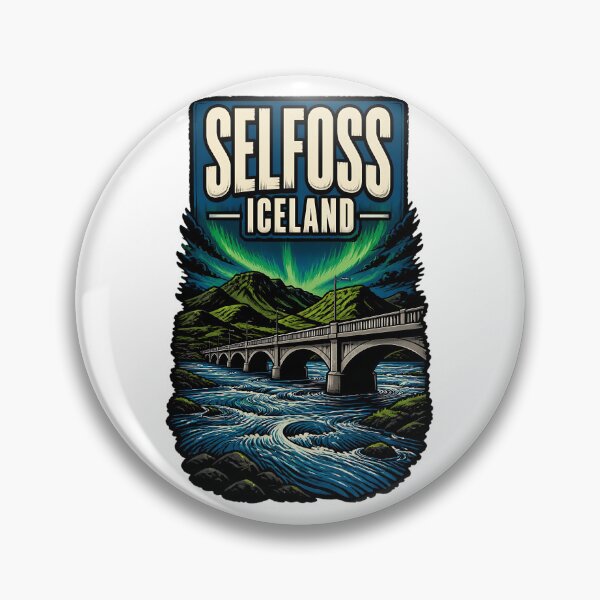 Item preview, Selfoss Iceland Vintage Travel Tourism designed and sold by TravelersGems.