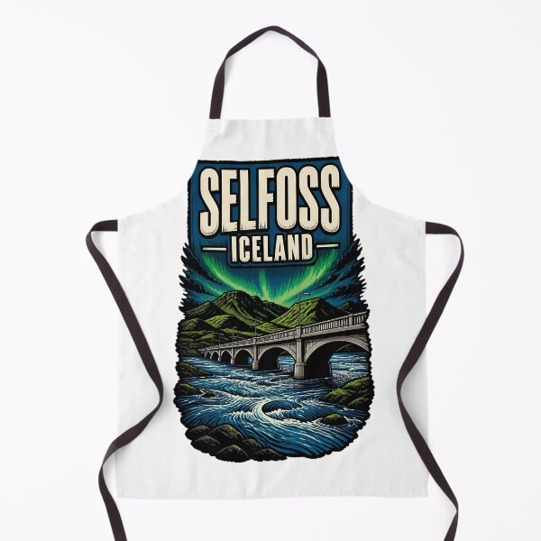 Aperçu de l'œuvre Selfoss, Islande, Voyages et tourisme vintage créée et vendue par TravelersGems.