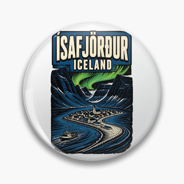 Item preview, Isafjordur Iceland Vintage Travel Tourism designed and sold by TravelersGems.