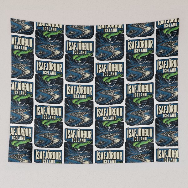 Item preview, Isafjordur Iceland Vintage Travel Tourism designed and sold by TravelersGems.