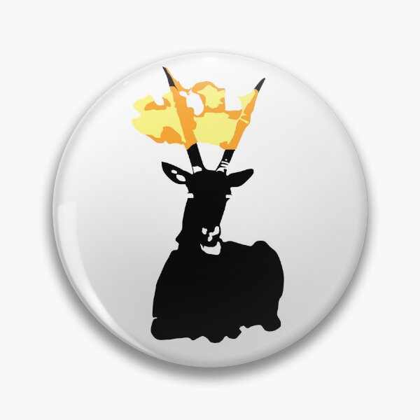 Item preview, Flaming Goat Street Art Graphic designed and sold by Psilly Guse.