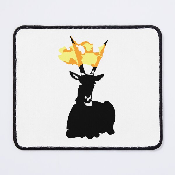 Item preview, Flaming Goat Street Art Graphic designed and sold by Psilly Guse.
