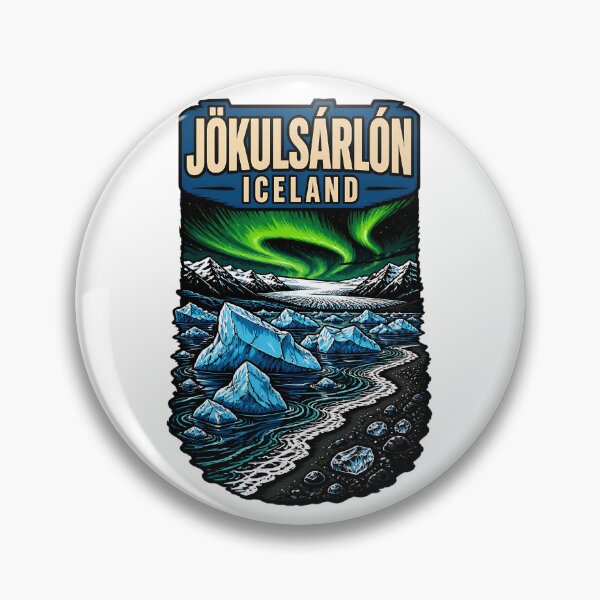 Item preview, Jokulsarlon Iceland Vintage Travel Tourism designed and sold by TravelersGems.