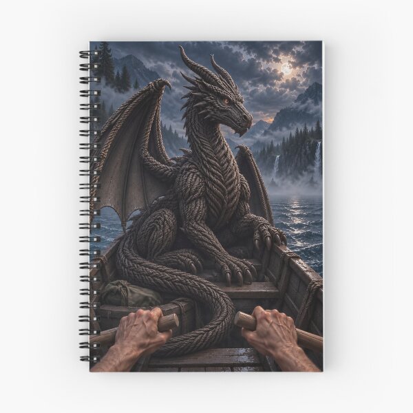 Item preview, Rope Dragon in a Stormy Mountain Boat designed and sold by JUTElCONIC.