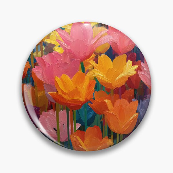Item preview, Modern Tulips Painting Contemporary Floral Wall Art designed and sold by AutoPopStudio.