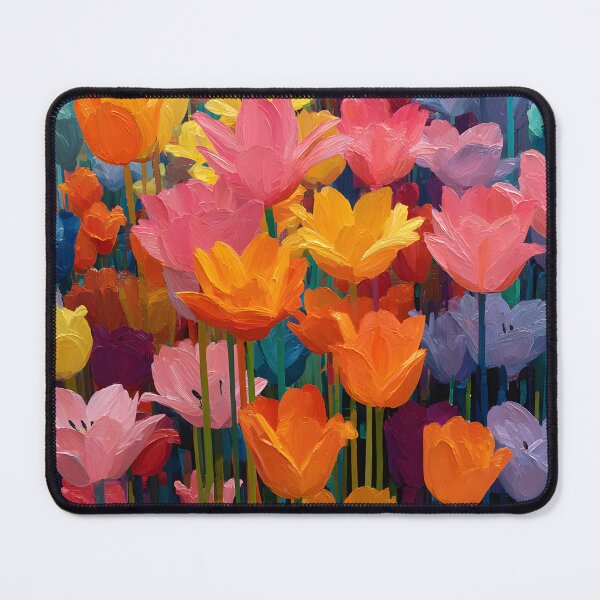 Item preview, Modern Tulips Painting Contemporary Floral Wall Art designed and sold by AutoPopStudio.