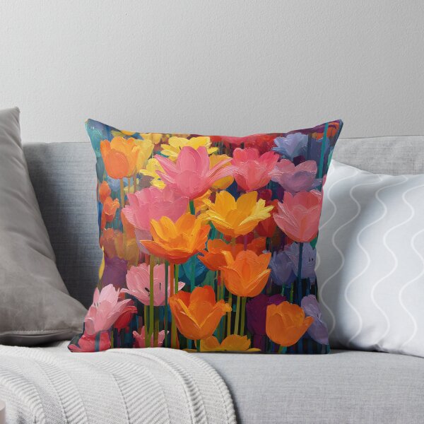 Item preview, Modern Tulips Painting Contemporary Floral Wall Art designed and sold by AutoPopStudio.