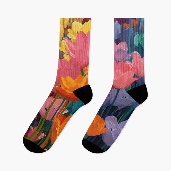 Item preview, Modern Tulips Painting Contemporary Floral Wall Art designed and sold by AutoPopStudio.