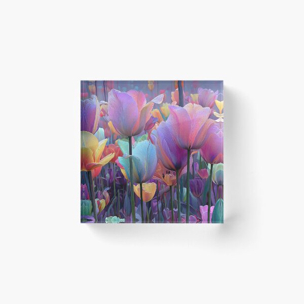 Item preview, Classic Tulips Floral Painting Elegant Home Decor designed and sold by AutoPopStudio.