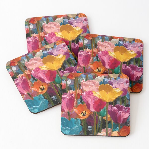 Item preview, Pink Tulips Botanical Painting Romantic Flower Art designed and sold by AutoPopStudio.