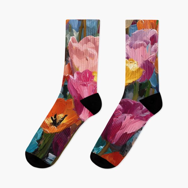 Item preview, Pink Tulips Botanical Painting Romantic Flower Art designed and sold by AutoPopStudio.