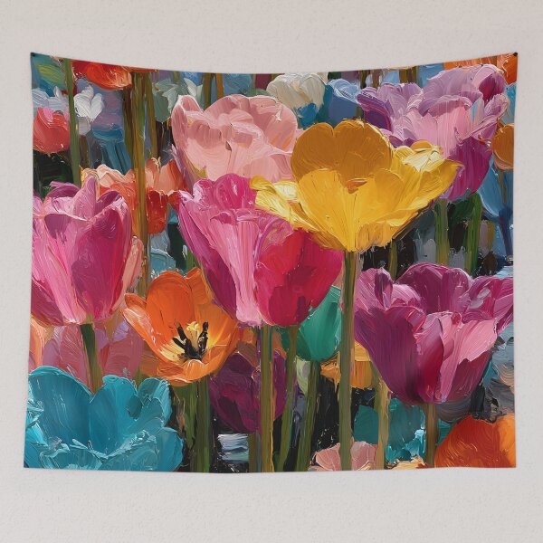 Item preview, Pink Tulips Botanical Painting Romantic Flower Art designed and sold by AutoPopStudio.