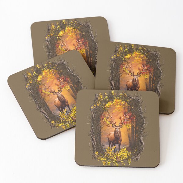 Item preview, Deer among autumn leaves and branches designed and sold by vespertine4u.