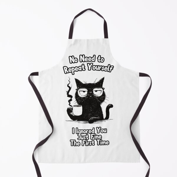 Item preview, No Need to Repeat Yourself I Ignored You - Sarcastic Cat with Coffee  designed and sold by AceEye.