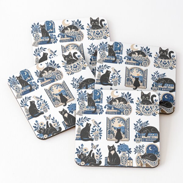 Item preview, Whimsical Black Cat Cottagecore Collection designed and sold by Gold Turtle  Lina.