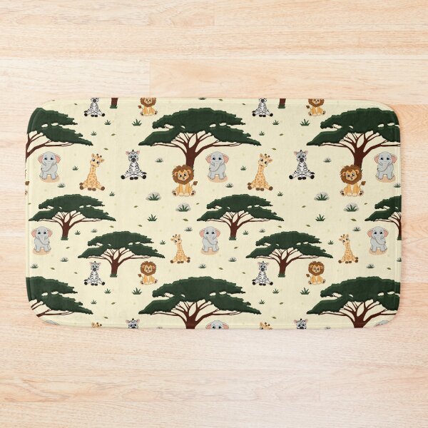 Item preview, Cute Safari Savanna Animals Seamless Pattern designed and sold by MascarenoM.