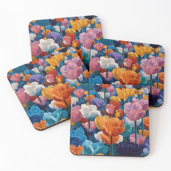 Item preview, Red Tulips Floral Artwork Vibrant Garden Painting designed and sold by AutoPopStudio.